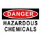 Sign Solutions Usa Danger Hazardous Chemicals 18"X12" Diamond Grade Cubed Reflective (DG3) 080 DCS09DWT1812CUS00047 - alternate 1